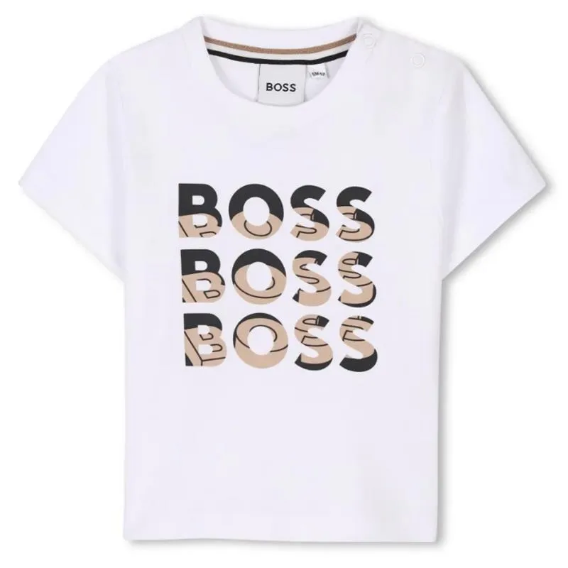Hugo Boss Baby - Unisex Short Sleeves Tee-Shirt, White