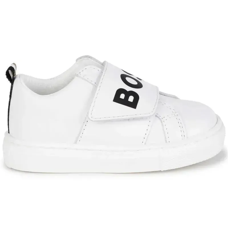 Hugo Boss Baby - Velcro Low Sneakers, White - Image 2