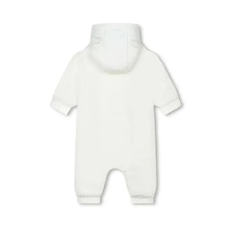 Hugo Boss Baby - White Teddy Fleece Hooded Pramsuit - Image 2