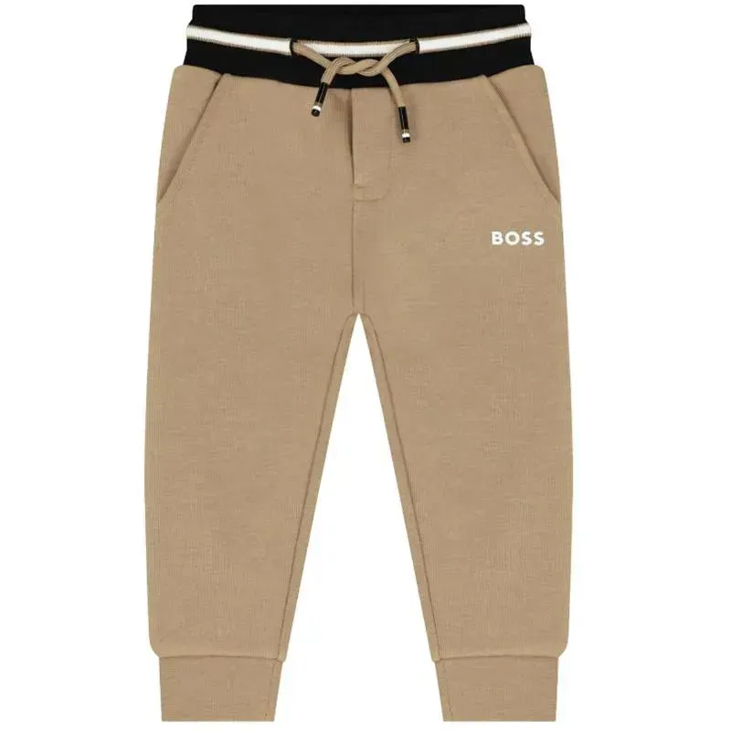 Hugo Boss Baby - Younger Boys Beige Logo Joggers