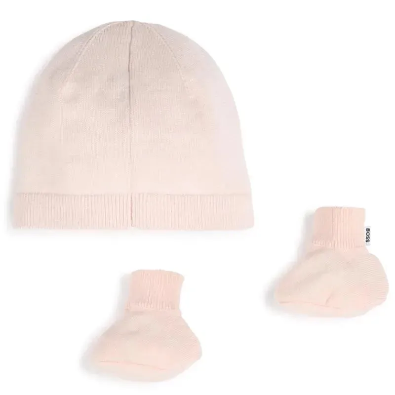 Hugo Boss Boss - Knit Hat & Booties Set, Pink - Image 2