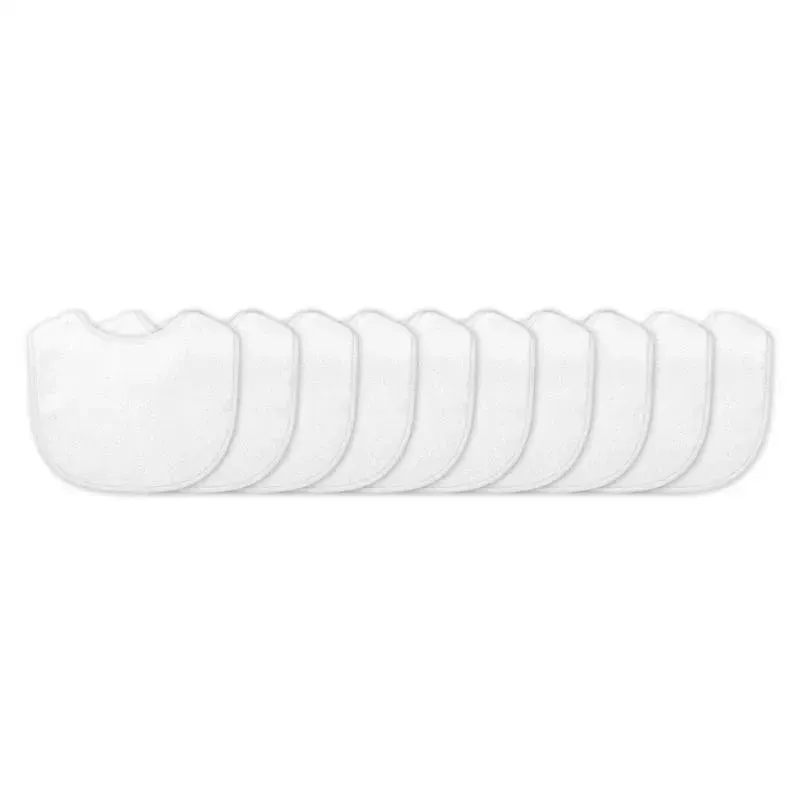 I-Play Green Sprouts 10-Pack Stay-Dry Bibs, White