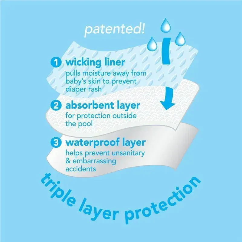 i play Snap Reusable Absorbent Swimsuit Diaper, Gray Multistripe - Image 4