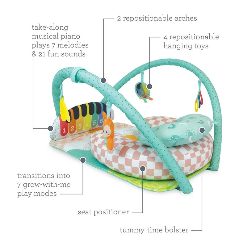 Infantino - Kick N Keys 7-In-1 Musical Piano Activity Gym - Image 13
