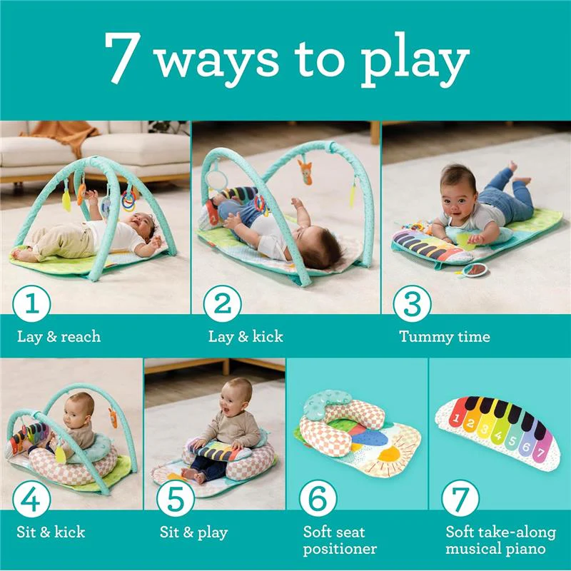 Infantino - Kick N Keys 7-In-1 Musical Piano Activity Gym - Image 4