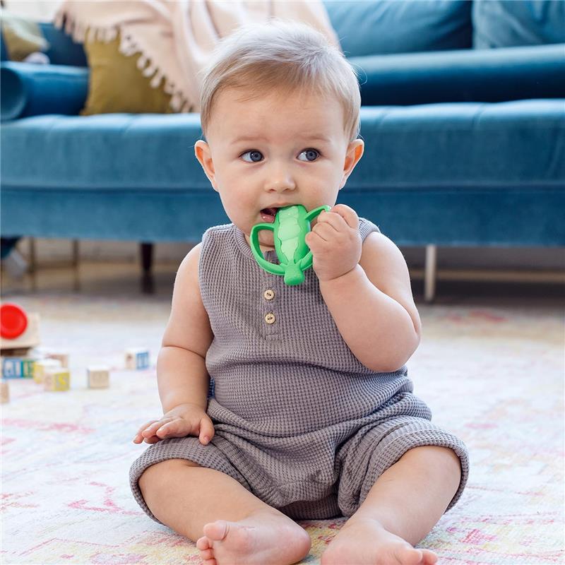 Infantino - Lil' Nibbles Textured Silicone Teether, Peas - Image 3