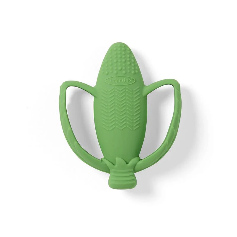 Infantino - Lil' Nibbles Textured Silicone Teether, Peas - Image 5