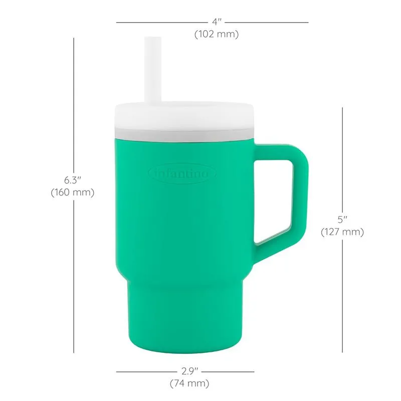 Infantino - My 1St Tumbler - Soft Silicone 9 Oz, Alpine - Image 2