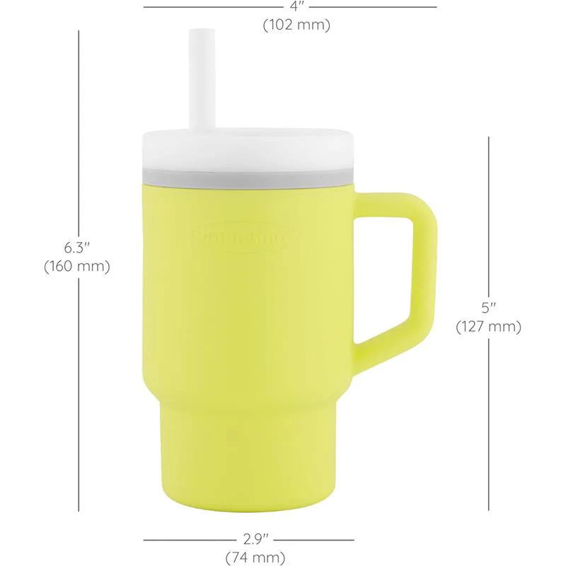 Infantino - My 1St Tumbler - Soft Silicone 9 Oz, Citrus - Image 2