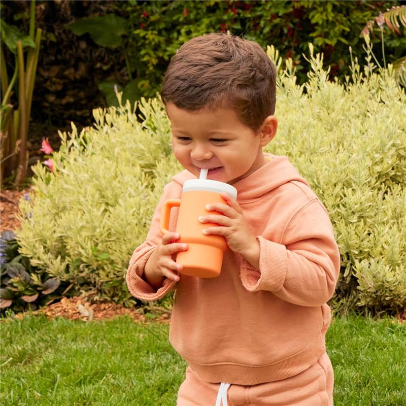 Infantino - My 1St Tumbler - Soft Silicone 9 Oz, Creamsicle - Image 6
