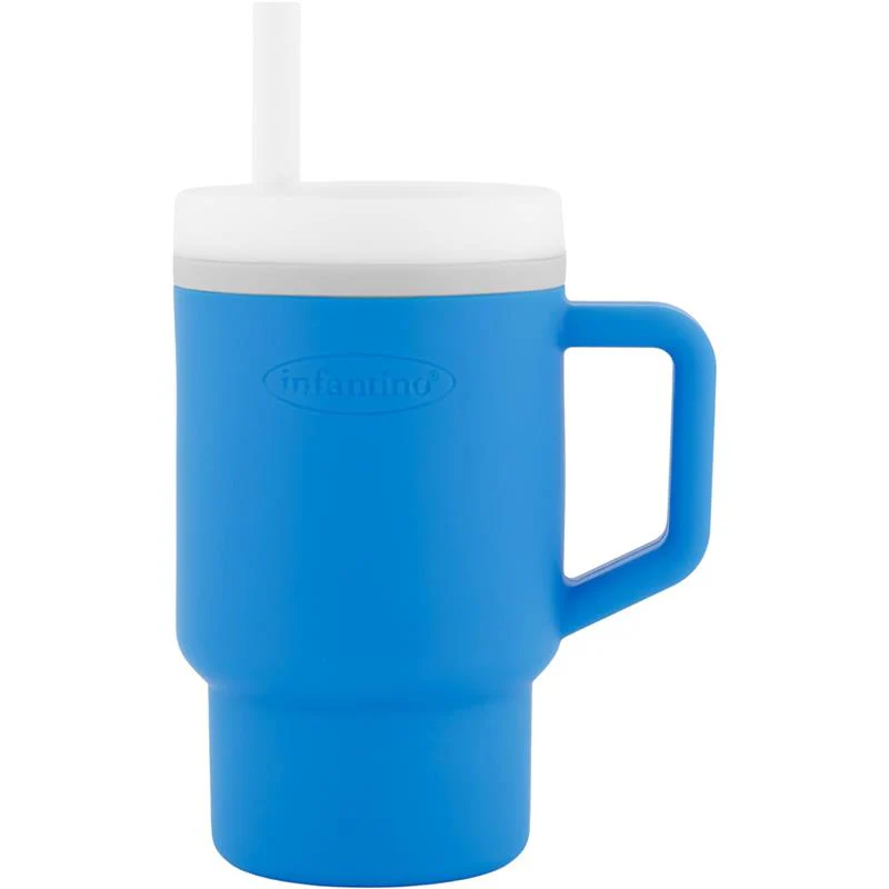 Infantino - My 1St Tumbler - Soft Silicone 9 Oz, Ocean