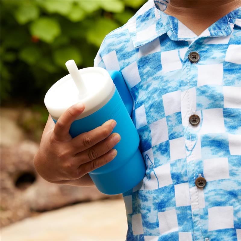 Infantino - My 1St Tumbler - Soft Silicone 9 Oz, Ocean - Image 4