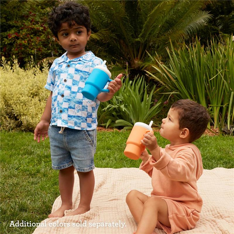 Infantino - My 1St Tumbler - Soft Silicone 9 Oz, Ocean - Image 5