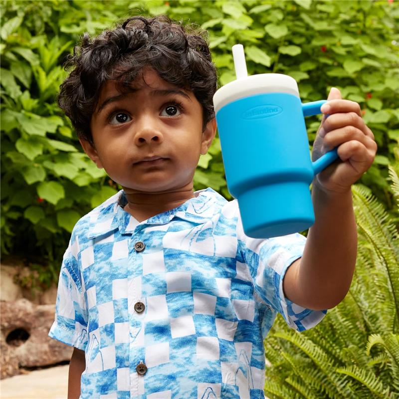 Infantino - My 1St Tumbler - Soft Silicone 9 Oz, Ocean - Image 6