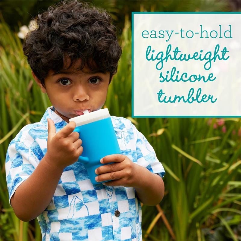 Infantino - My 1St Tumbler - Soft Silicone 9 Oz, Ocean - Image 8