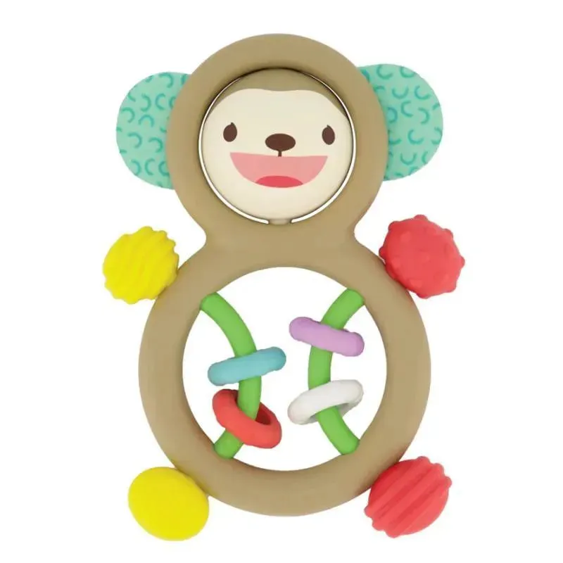 Infantino - Wee Wild Ones - Busy Lil' Sensory Rattle, Monkey