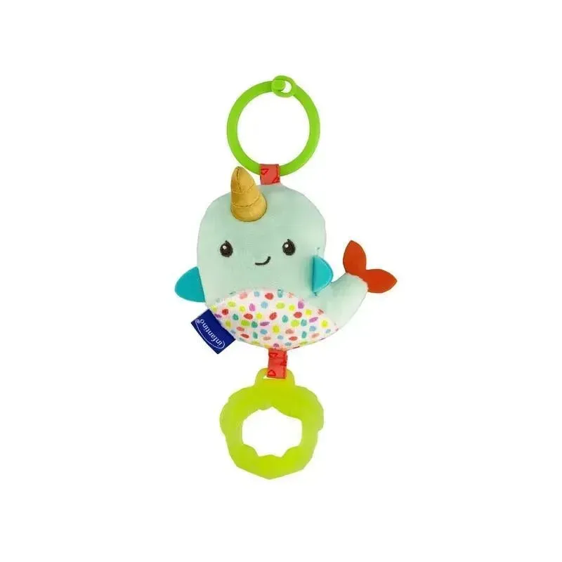 Infantino - Wee Wild Ones Chime & Go Tag Along Pal, Narwhal
