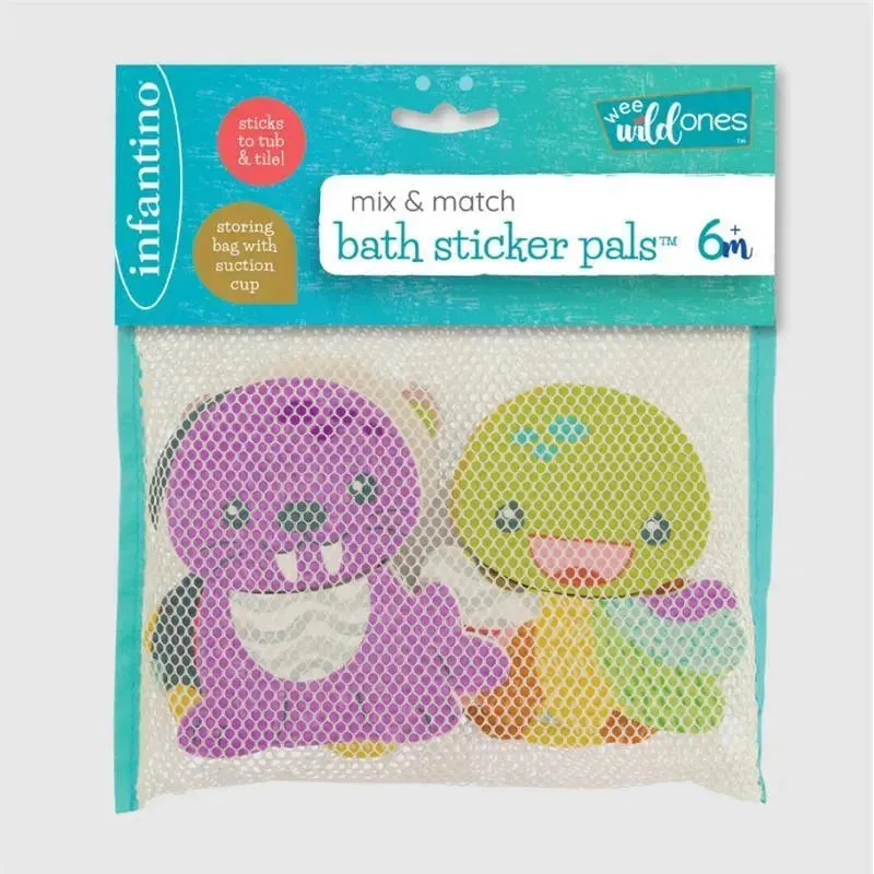 Infantino - Wee Wild Ones Mix & Match Bath Sticker Pals - Image 2