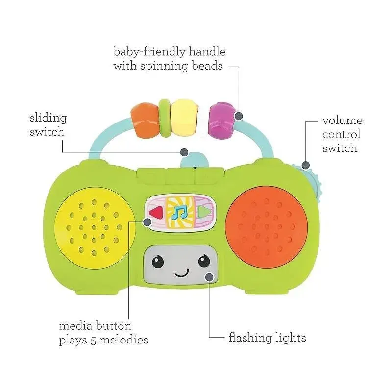 Infantino - Wee Wild Ones Music & Light Pretend Mini Boombox - Image 2