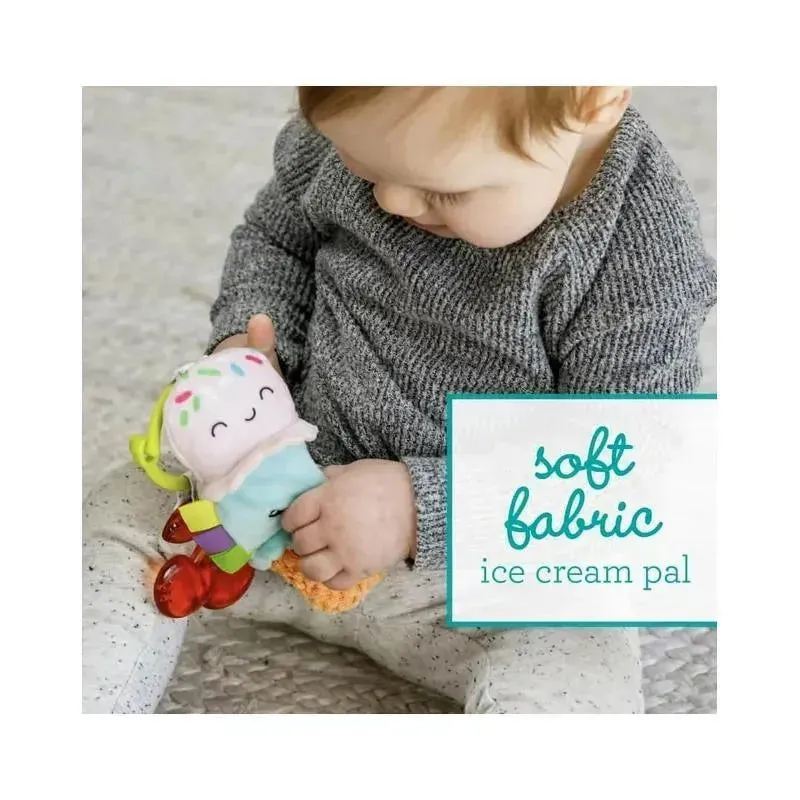 Infantino - Wee Wild Ones - Plushy Pal & Teether, Ice Cream - Image 4
