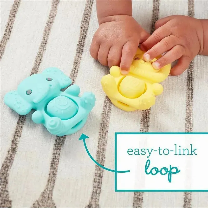 Infantino - Wee Wild Ones - Teethimal Pop Pals, Elephant/Lion - Image 4