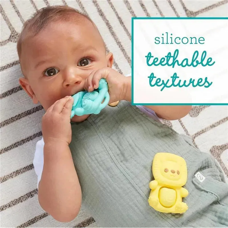 Infantino - Wee Wild Ones - Teethimal Pop Pals, Elephant/Lion - Image 6