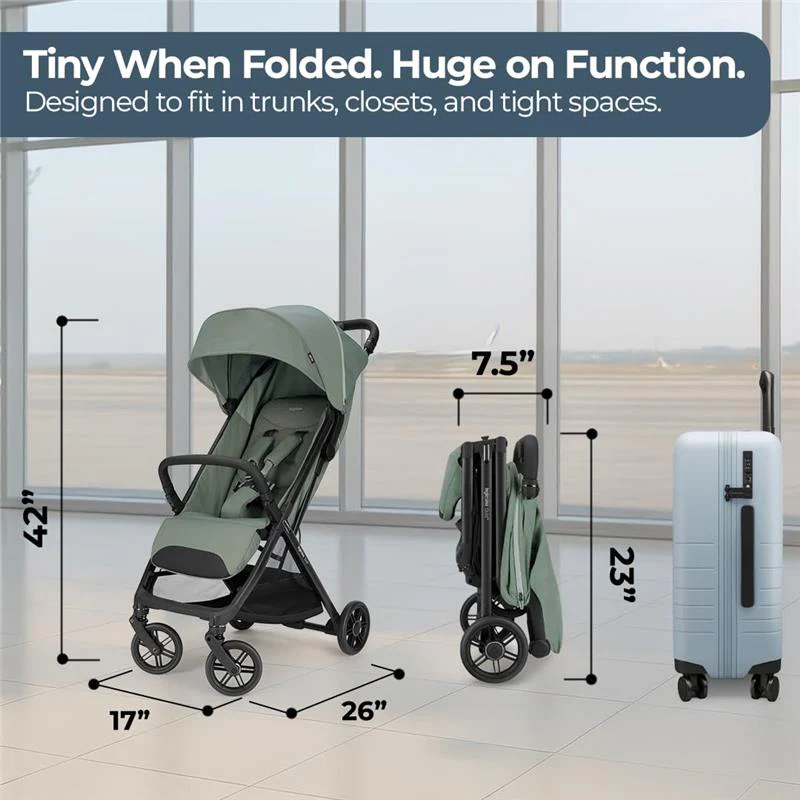 Inglesina - Quid³ Compact Lightweight Stroller - Planet Green - Image 5