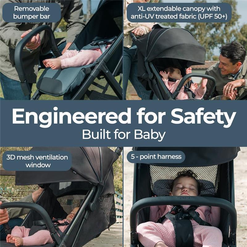Inglesina - Quid³ Compact Lightweight Stroller - Planet Green - Image 9