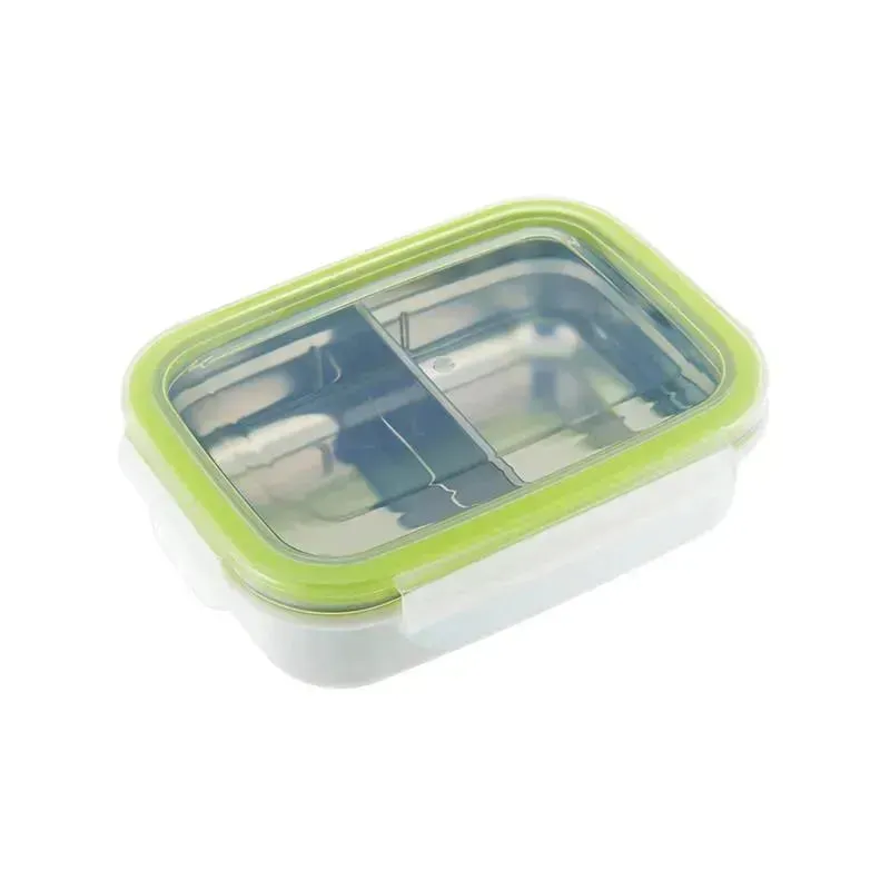 Innobaby - Keepin' Fresh Stainless Steel Divided Bento Snack Box, 11 oz, Green