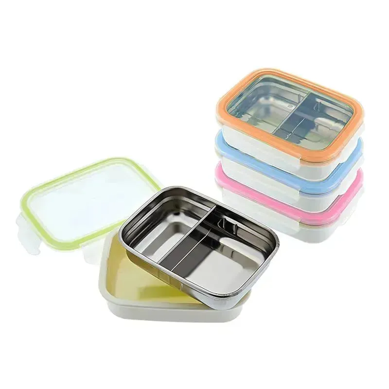 Innobaby - Keepin' Fresh Stainless Steel Divided Bento Snack Box, 11 oz, Green - Image 9