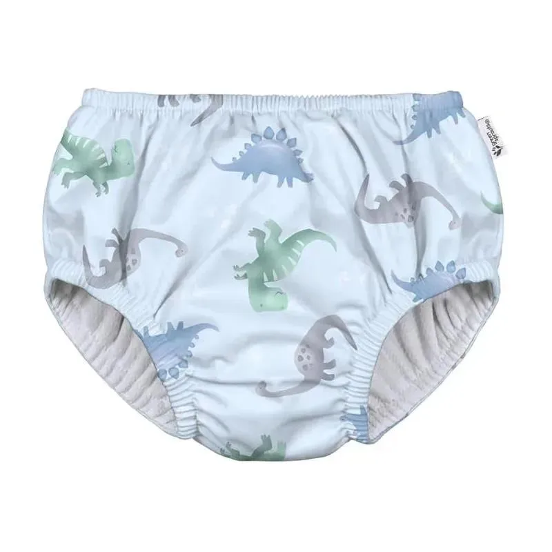 Iplay - Eco Pull-Up Swim Diaper, Light Blue Dinos
