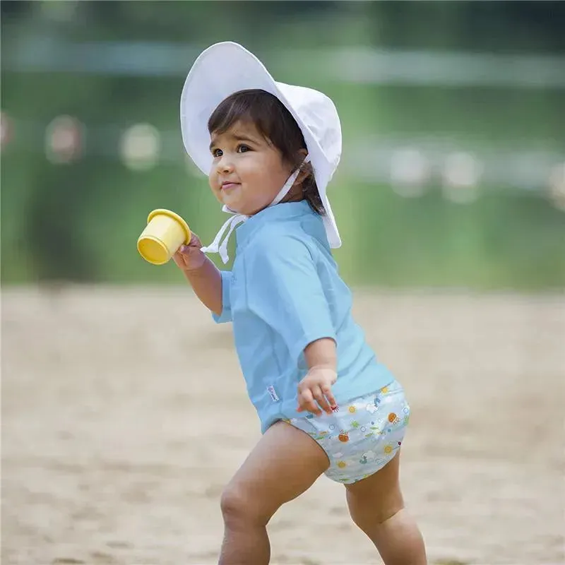 Iplay - Fun Pull-Up Reusable Absorbent Swimsuit Diaper, Light Aqua Sea Friends - Image 2