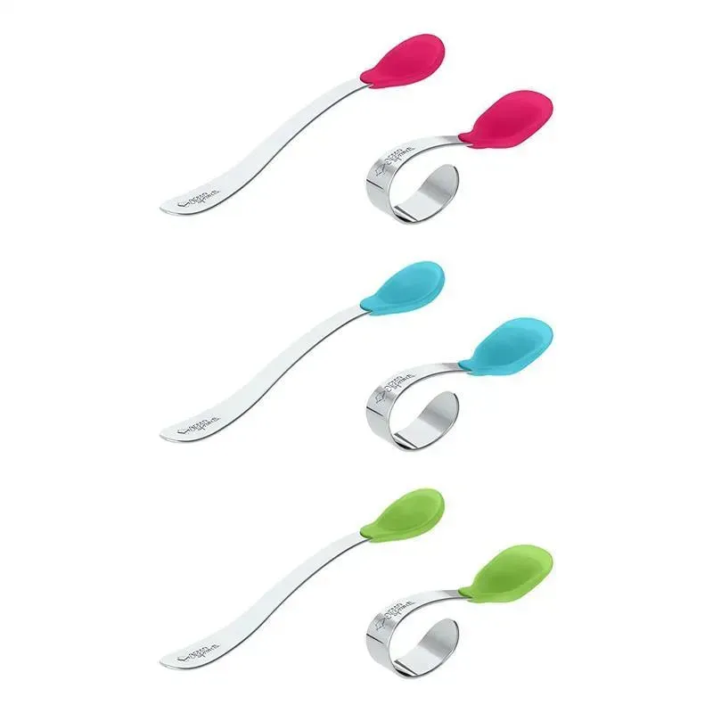 IPlay Learning Spoon Set - Aqua - Image 4