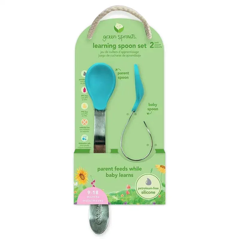 IPlay Learning Spoon Set - Aqua - Image 5