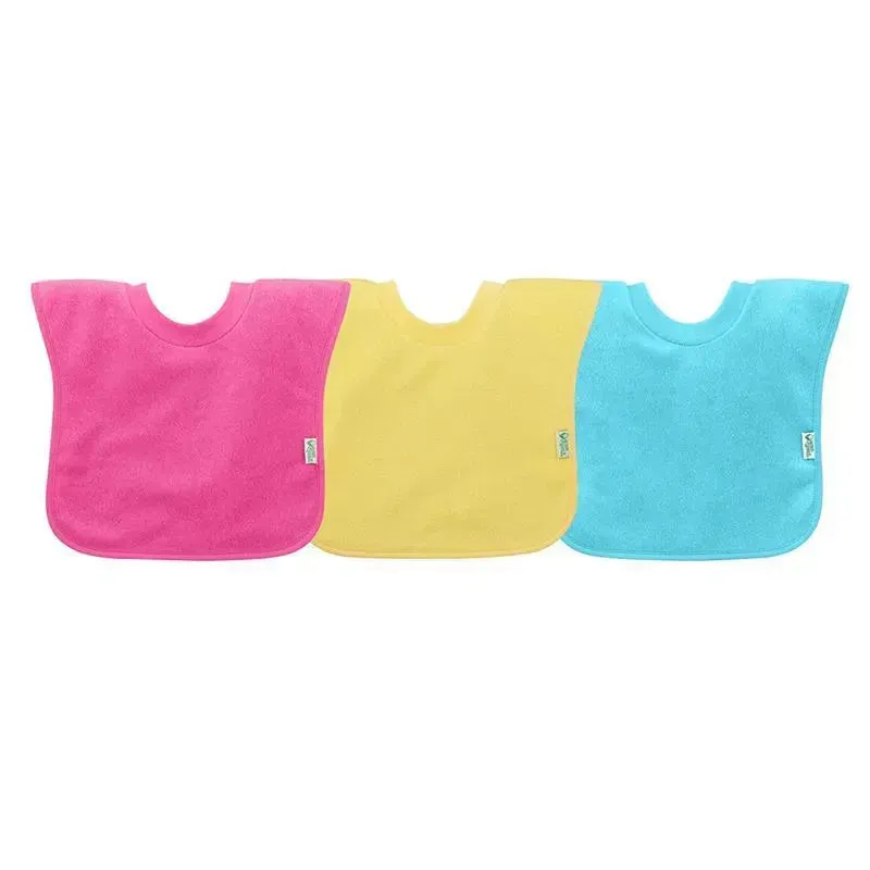 Iplay Pull-Over Stay-Dry Bibs (3Pk) - Pink Set
