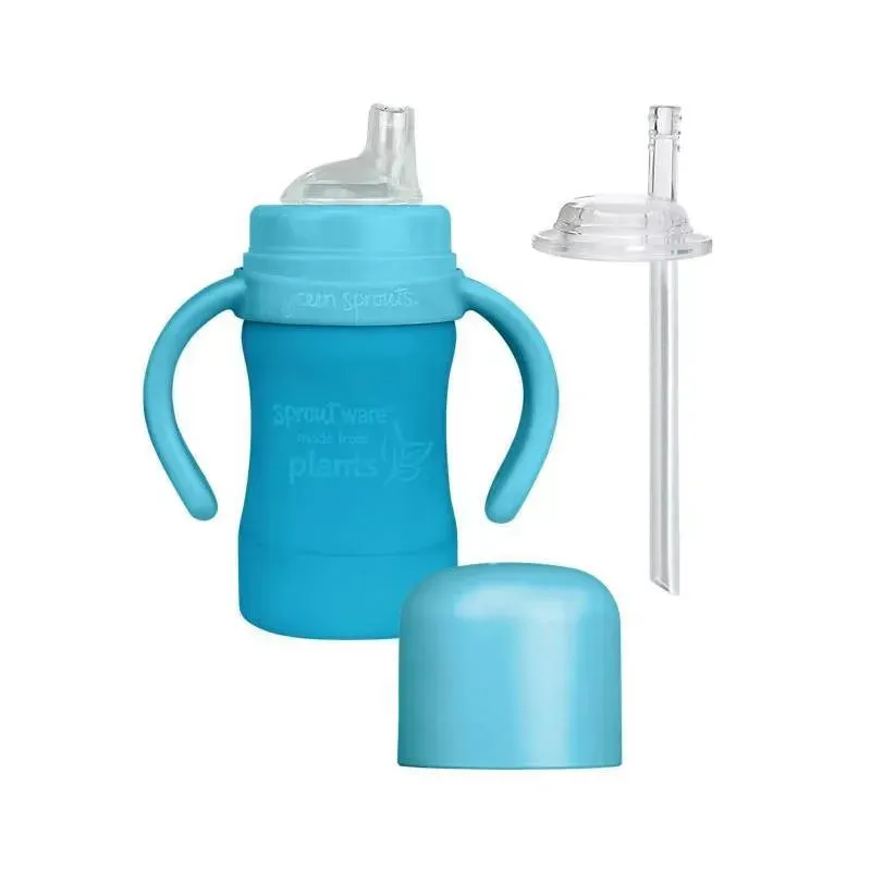 Iplay - Sprout Ware Sip & Straw Cup Made From Plants, Aqua, 6M