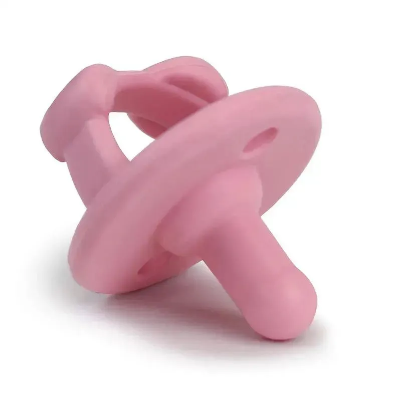 Itzy Ritzy - 2-Pack Silicone Pacifiers - Bow (Light Pink/Dark Pink) - Image 2