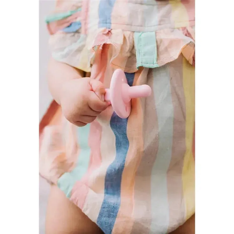 Itzy Ritzy - 2-Pack Silicone Pacifiers - Bow (Light Pink/Dark Pink) - Image 3