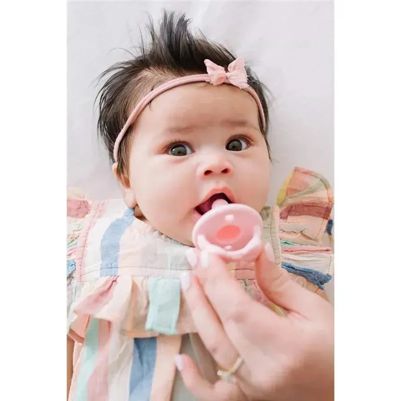 Itzy Ritzy - 2-Pack Silicone Pacifiers - Bow (Light Pink/Dark Pink) - Image 4