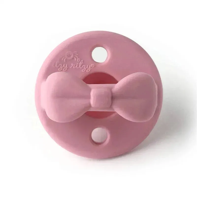 Itzy Ritzy - 2-Pack Silicone Pacifiers - Bow (Light Pink/Dark Pink) - Image 7