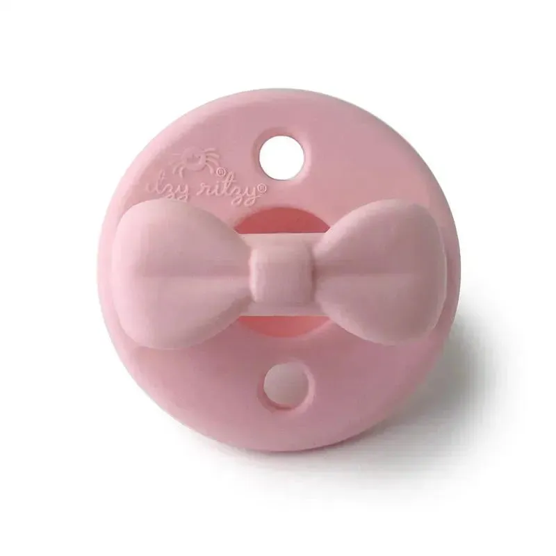 Itzy Ritzy - 2-Pack Silicone Pacifiers - Bow (Light Pink/Dark Pink) - Image 8