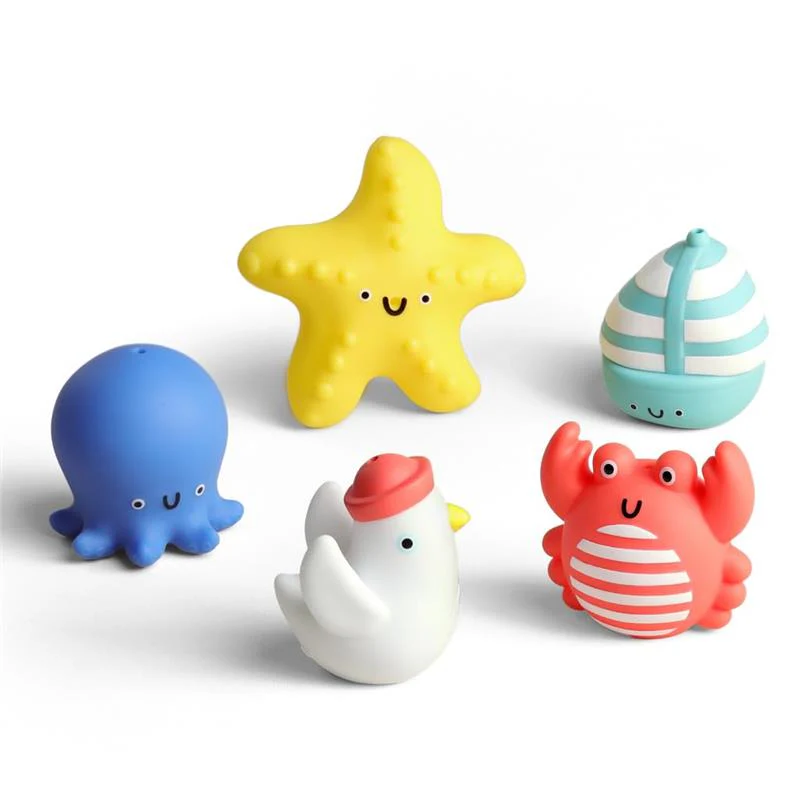 Itzy Ritzy - 5Pk Bath Finger Puppets Set, Seaside