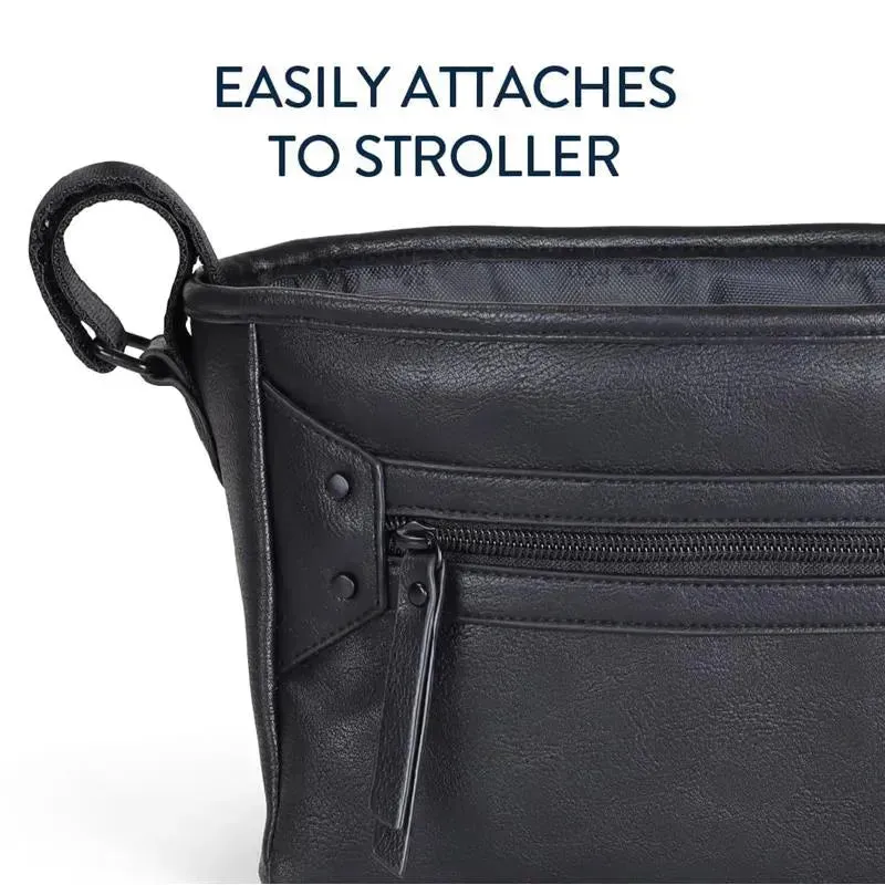 Itzy Ritzy - Adjustable Stroller Caddy/Organizer, Black - Image 4