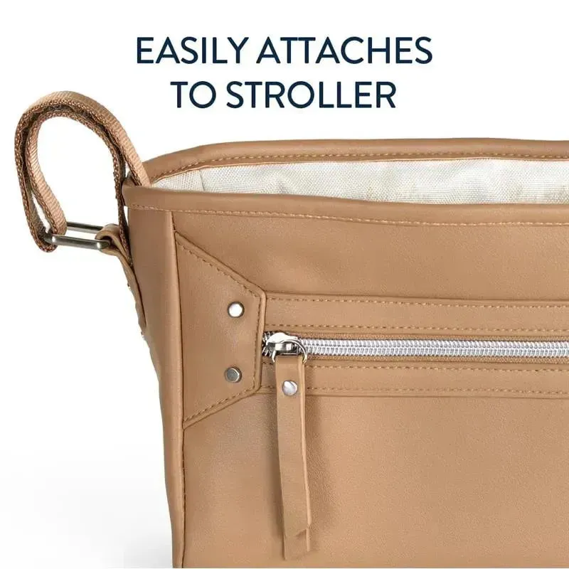 Itzy Ritzy - Adjustable Stroller Caddy/Organizer, Chai - Image 5