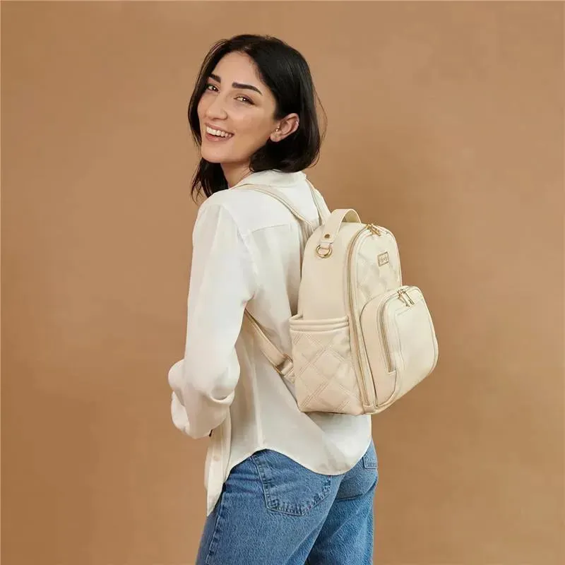 Itzy Ritzy - Baby Mini Plus Diaper Bag, Milk & Honey - Image 6