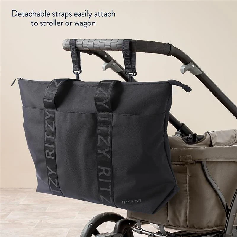 Itzy Ritzy - Belong All-In-Tote™ Multipurpose Weekender Tote, Black - Image 3