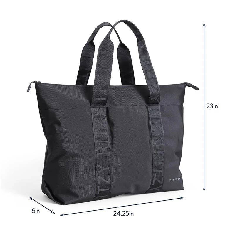Itzy Ritzy - Belong All-In-Tote™ Multipurpose Weekender Tote, Black - Image 8