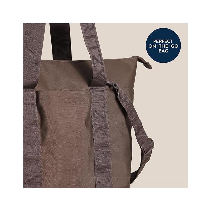 Itzy Ritzy - Belong All-In-Tote, Multipurpose Weekender Tote, Mocha - Image 2