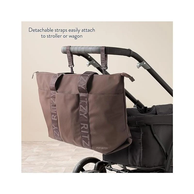 Itzy Ritzy - Belong All-In-Tote, Multipurpose Weekender Tote, Mocha - Image 6