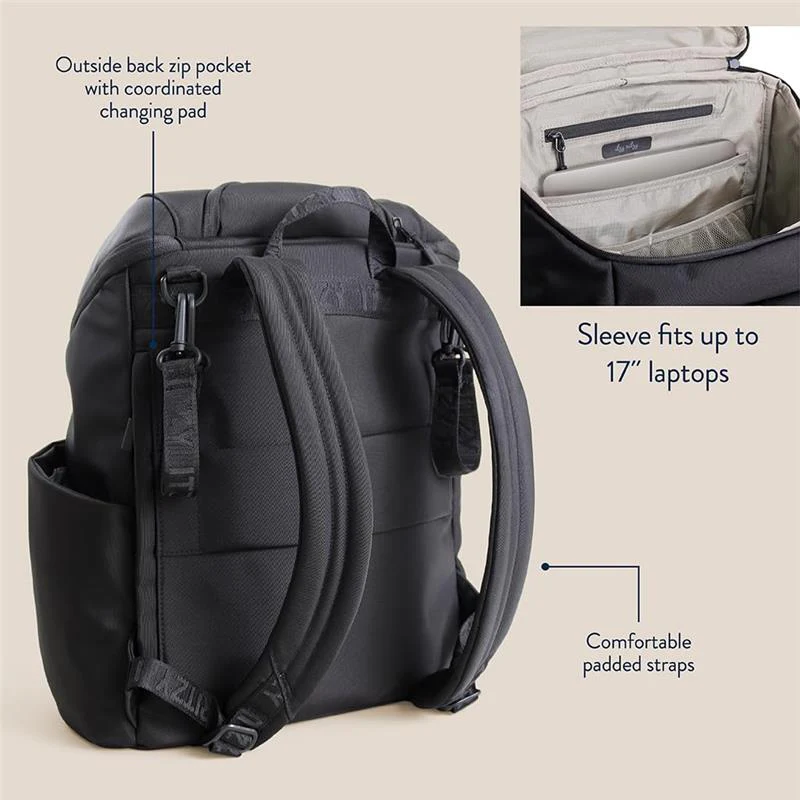 Itzy Ritzy - Belong Bucket Backpack™ Modern Unisex Backpack Black - Image 5